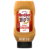 A bottle of Franks RedHot Dipn Secret Chicken Sauce.