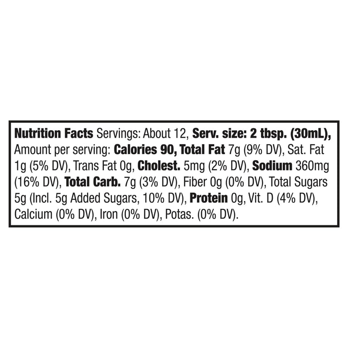 Nutrition facts label for a product with 10 calories per serving.