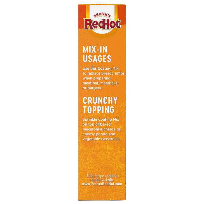Franks RedHot mix-in usages for meatloaf meatballs burgers macaroni and cheese cheesy potato and vegetable casseroles.