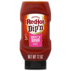 A bottle of Franks RedHot Dipn Sweet N Sour Sauce with a net weight of 12 oz.