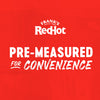 Frank's RedHot promotes its pre-measured hot sauce for convenience.