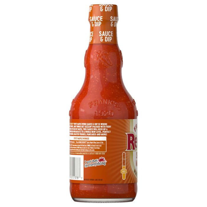 A bottle of Frank's RedHot sauce is shown.