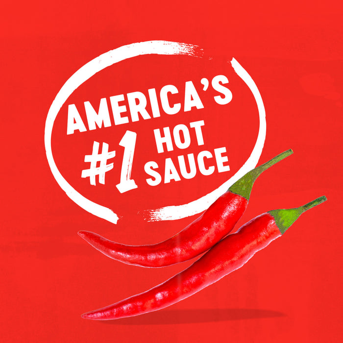 America's #1 Hot Sauce illustration with two red chili peppers.