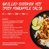 Trader Joe's recipe for grilled chicken with spicy pineapple salsa, featuring a vibrant and flavorful dish.
