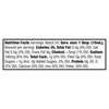 Nutrition facts label showing the nutritional information for a food product.