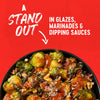 A bowl of glazed Brussels sprouts is shown with the text "A Stand Out in Glazes, Marinades &amp; Dipping Sauces."