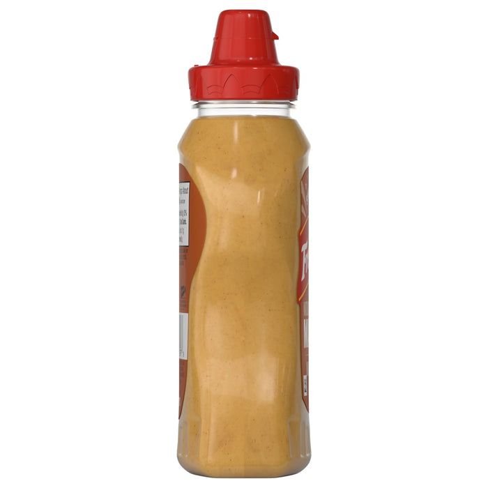 A bottle of French's Honey Mustard.