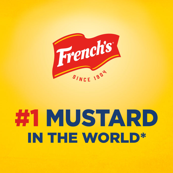 French's mustard logo, claiming to be the number one mustard in the world.