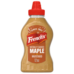 A bottle of French's Maple Flavored Mustard.