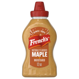 A bottle of French's Maple Flavored Mustard.
