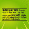 The nutrition facts label for French'S Goomi'S Green Mustard, 8.0 Oz, shows that a 1 teaspoon serving contains 0 calories, 0g of fat, and 55mg of sodium.