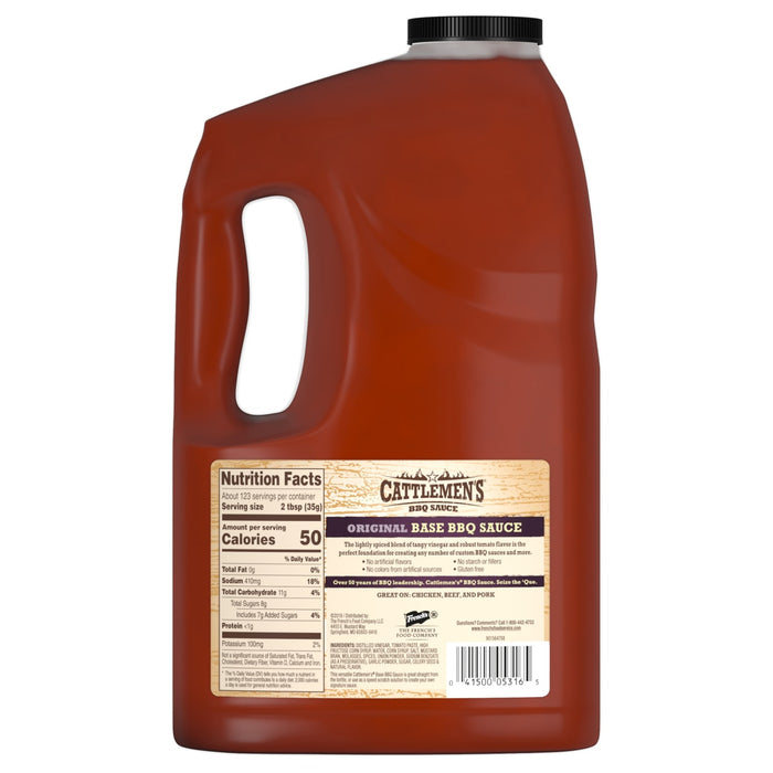 Cattlemen's Original Base BBQ Sauce, 1.0 gal