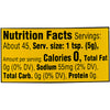 ['Nutrition facts label for a product with 0 calories per serving.']