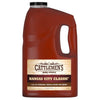 ["A gallon jug of Cattlemen's Kansas City Classic BBQ Sauce."]