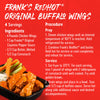 A recipe for Frank's RedHot® Original Buffalo Wings with ingredients and instructions.