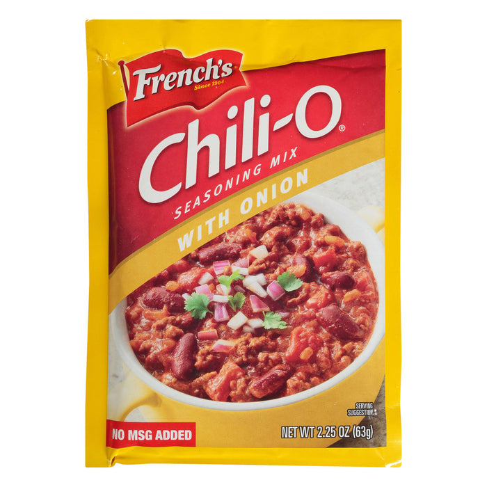 ["A packet of French's Chili-O Seasoning Mix with Onion."]