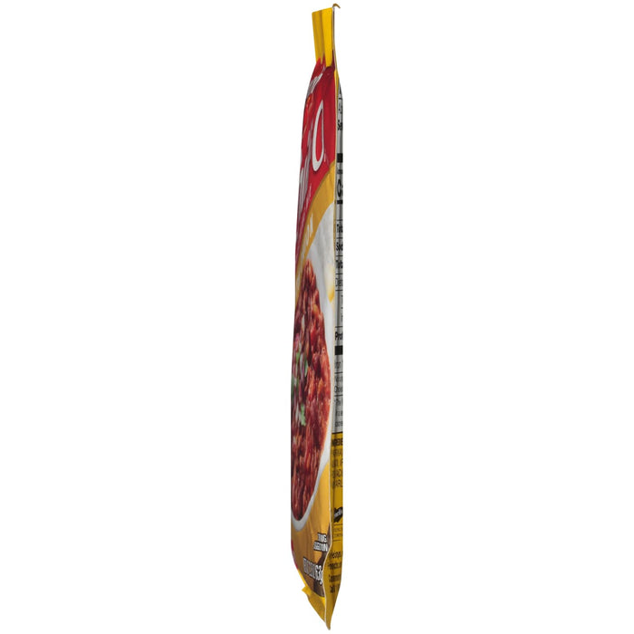 ["A side view of a package of French's Chili Seasoning Mix."]