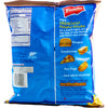 The back of a bag of Trendz potato snacks shows suggested pairings with burgers, sandwiches, pizza, and hot dogs.