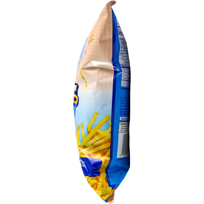 A side view of a bag of Lay's French Fries flavored potato chips.