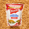 ["A bag of French's Crispy Fried Onions, original flavor."]