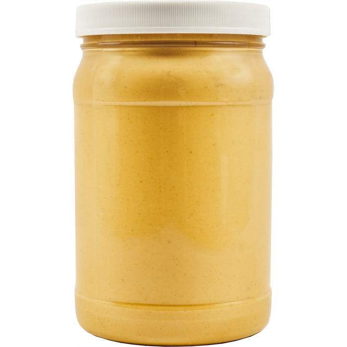 A graphic illustration featuring the slogan SMILE YOU HAVE GOT above the red flag logo for Frenchs Brown Honey Dijon Mustard 12 Oz on a bright yellow background.