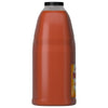 A side view of a large jug of Franks Red Hot Original Buffalo Wing Hot Sauce Red Hot 128 Oz, showing the opaque red sauce and black cap against a white background.