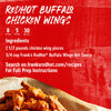 ['A recipe for RedHot Buffalo Chicken Wings with a picture of the finished product.']