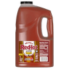["A gallon jug of Frank's RedHot Buffalo Sandwich Sauce."]