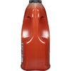 ['A red plastic bottle of ketchup.']