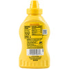 ["A bottle of French's Yellow Mustard with nutritional information on the label."]