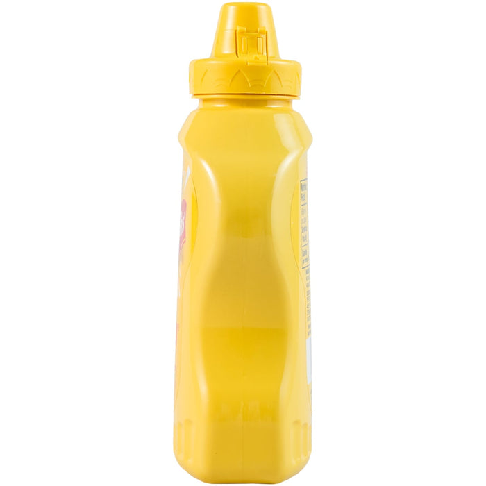["A yellow bottle of French's Mustard."]