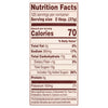['Nutrition facts label for a product with 70 calories per serving.']
