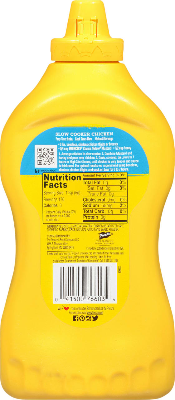 ["A yellow bottle of French's Slow Cooker Chicken seasoning."]