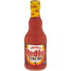 A bottle of Frank's RedHot XTRA Hot Cayenne Pepper Sauce.