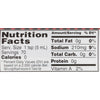 ['Nutrition facts label for a product with 0 calories, 0 grams of fat, 210 milligrams of sodium, 0 grams of carbohydrates, 0 grams of protein, and 2% of the daily value of vitamin A.']
