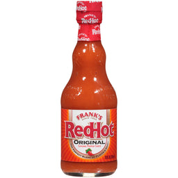 A bottle of Franks RedHot Original Cayenne Pepper Sauce.
