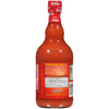 ["A bottle of Frank's RedHot Original hot sauce with a recipe for Buffalo Chicken Dip on the label."]