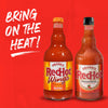 Two bottles of Frank's RedHot sauce, one with the original flavor and one with a buffalo wing flavor.