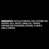 The ingredients list for Franks Red Hot Buffalo Wing Hot Sauce Hot 12 Oz is displayed in bold, white text against a black background.