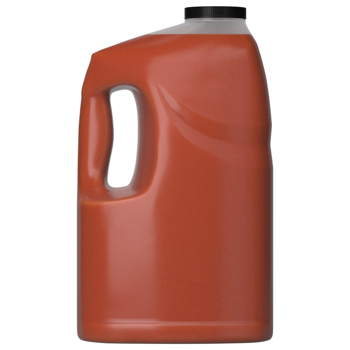 A large, 128-ounce jug of Franks Red Hot Buffalo Wing Hot Sauce Extra Hot 128 Oz is shown without a label against a white background.