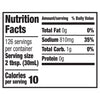 The nutrition facts label for Franks Red Hot Buffalo Wing Hot Sauce Extra Hot 128 Oz, indicating that one serving contains 10 calories, 0g of fat, 810mg of sodium, and 1g of carbohydrates.