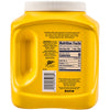 A container of Frenchs mustard with a nutrition facts label.