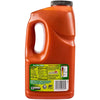 ["A bottle of Frank's RedHot Sriracha Chili Sauce with nutrition facts and heat indicator."]