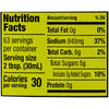['This is a nutrition facts label showing that one serving contains 30 calories, 0g of total fat, 840mg of sodium, 6g of total carbohydrates, 5g of total sugars, 5g of added sugars, and 0g of protein.']