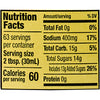 ['Nutrition facts label for a product with 60 calories per serving.']