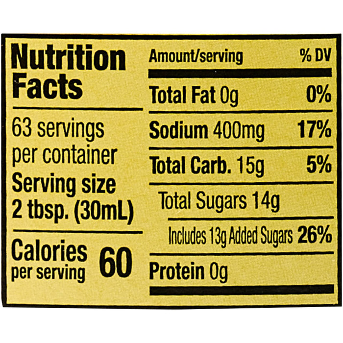 ['Nutrition facts label for a product with 60 calories per serving.']