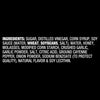 The ingredients list for Franks Red Hot Stingin Honey Teriyaki Wing Hot Sauce Mild 12 Oz is shown in bold, white text against a solid black background.