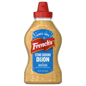 A bottle of French's Dijon Mustard.