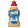The back of a bottle of Frenchs Beige Stone Ground Dijon Mustard 12 Oz is shown, displaying its nutrition facts, ingredients, and company information.