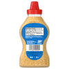 The back of a bottle of Frenchs Beige Stone Ground Dijon Mustard 12 Oz is shown, displaying its nutrition facts, ingredients, and company information.